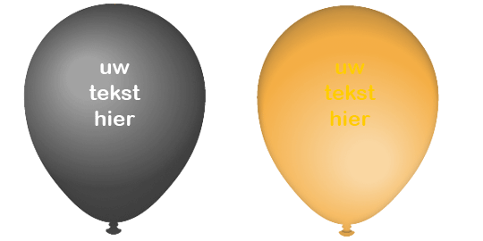 Contrast ballonnen en bedrukking