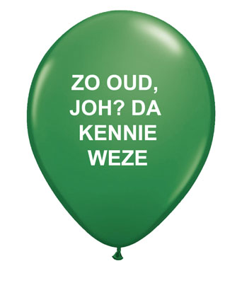 Zo oud, joh? Da kennie weze